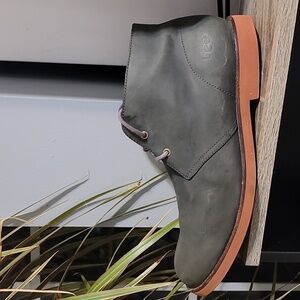 UGG EVA Moss Green Ankle Boot Suede Sheep Skin Leather Shoes